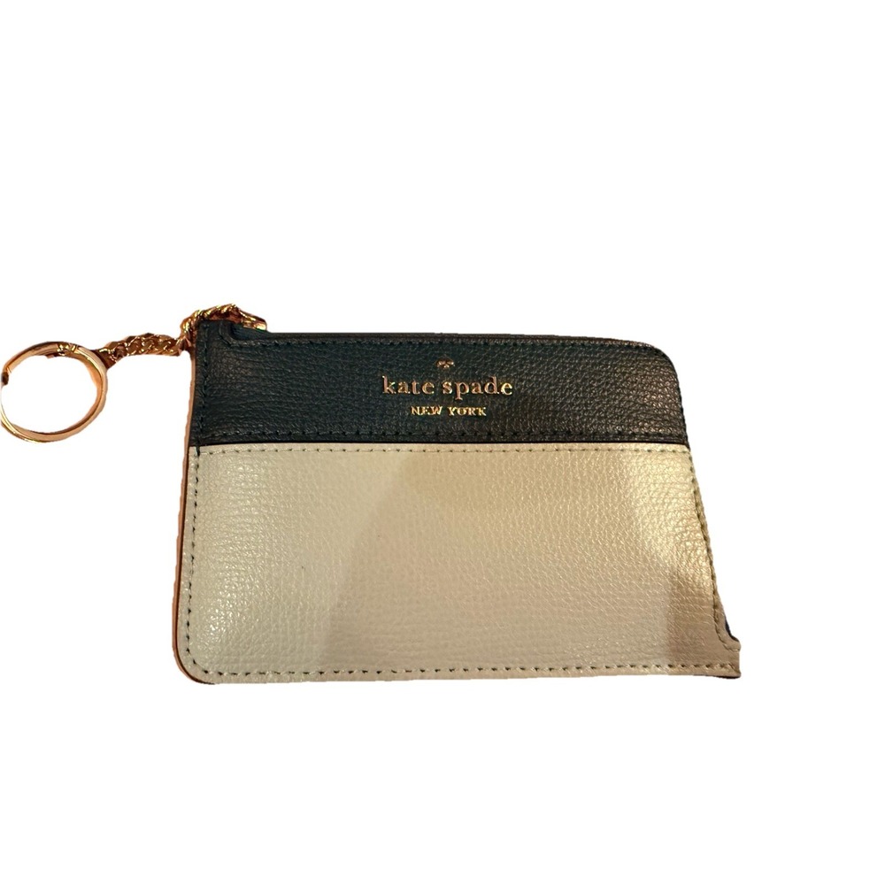 Kate Spade Darcy leather zip key ring card holder wallet Seawater Green 99$ - Picture 2 of 10